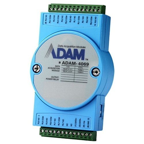 Плата ввода-вывода Advantech ADAM-4069-B модуль релейного вывода advantech adam 4069 b 8 каналов power relay output module with modbus adva