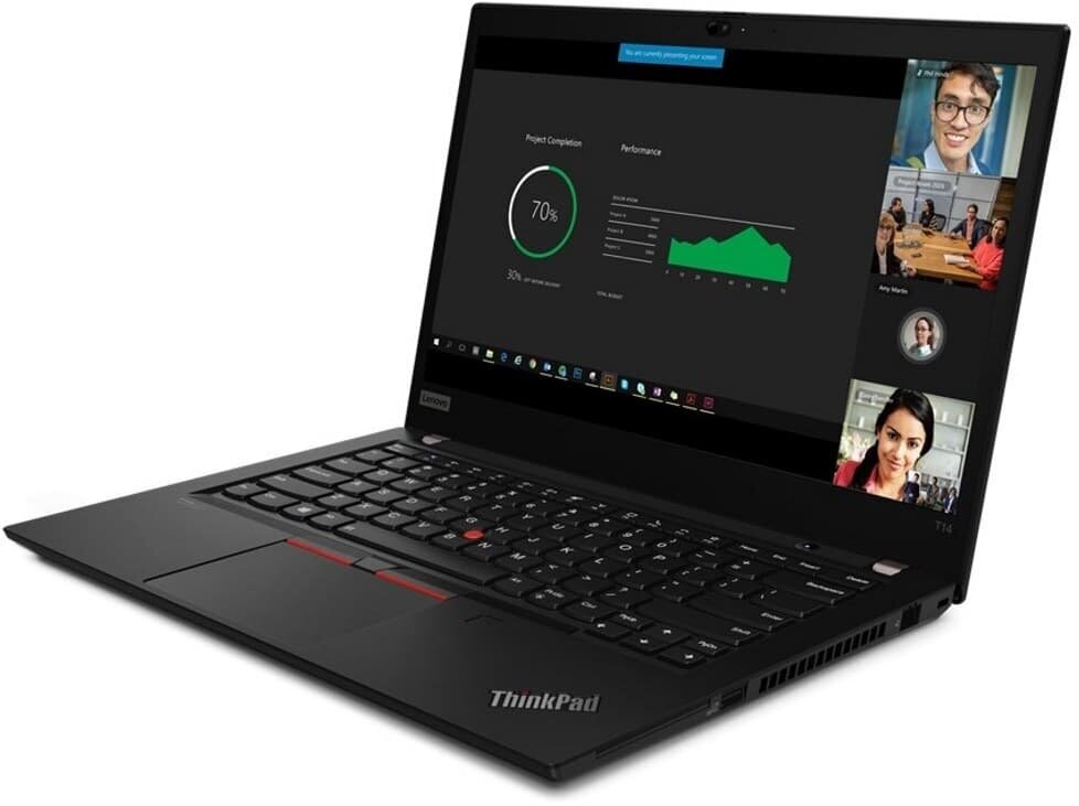 Ноутбук Lenovo ThinkPad T14 Gen 2 черный ENGKBD (20w1a10xcd) - фото №12