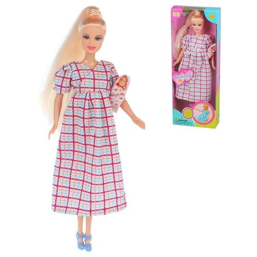 Игровой набор Маленькая мама 3 куклы в комплекте DEFA LUCY 6001 plaid