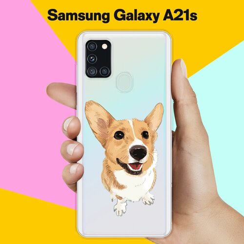 силиконовый чехол love корги на samsung galaxy a21s Силиконовый чехол Хороший корги на Samsung Galaxy A21s