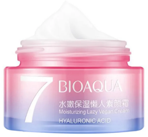 BIOAQUA V Lazy Vegan Cream Увлажняющий крем для лица с гиалуроновой кислотой, 50 г, 769486 ! сроки годности 11.2024!