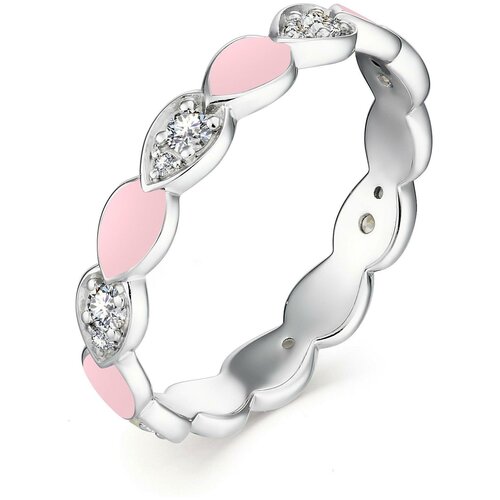 фото Алькор кольцо с 14 фианитами из серебра 01-1305-эм58-00, размер 17.5