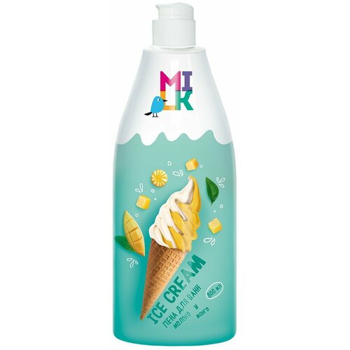 Пена д/ванн MILK, Молоко и манго, 800мл milk хорошее настроение пена для ванн ice cream молоко и манго 920 г 800 мл
