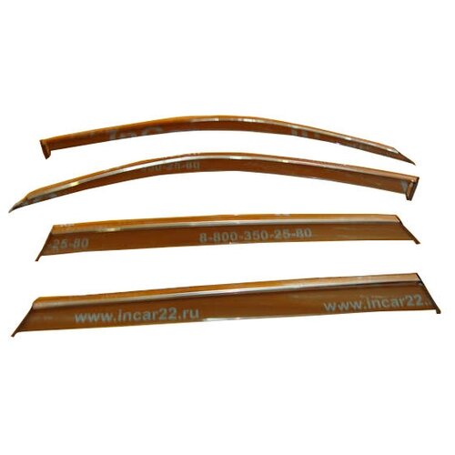 Дефлекторы боковых окон с крепл. и нерж. молдингом для BMW X5 2013-2018