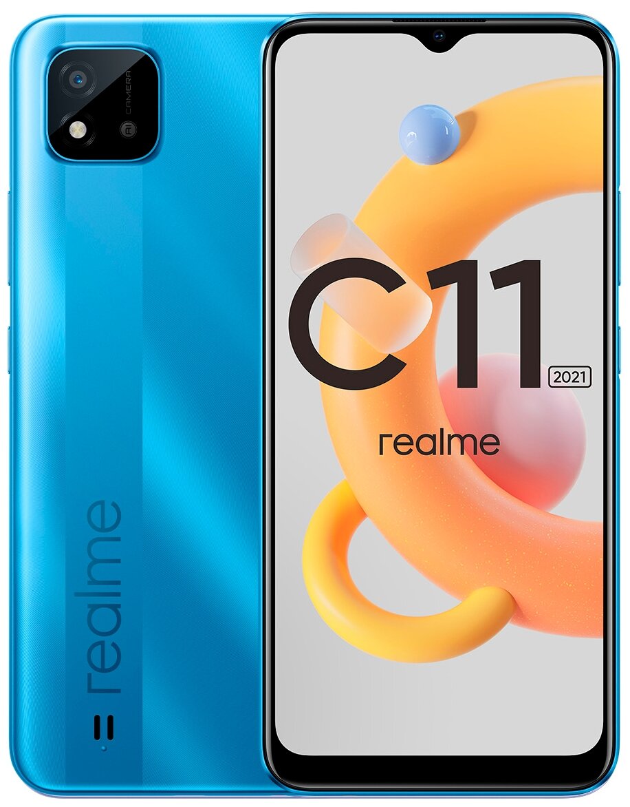 Смартфон realme C11 2021 2/32 ГБ Global, Dual nano SIM, голубое озеро