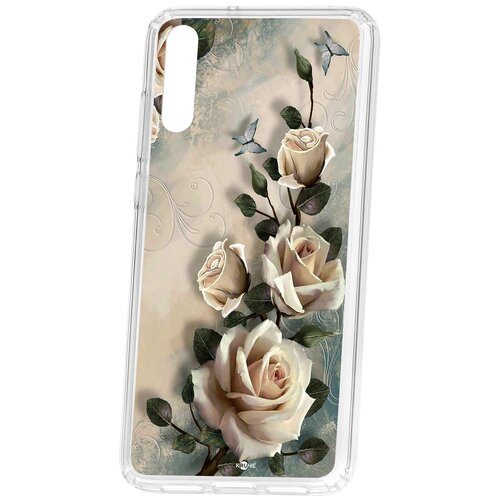фото Чехол на huawei p20 kruche print белые розы кruче