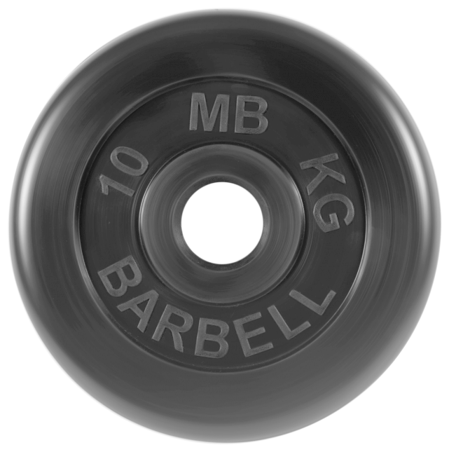 Диск MB Barbell Стандарт MB-PltB/C51 10 кг 1 шт. черный