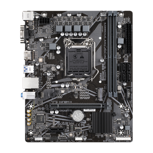 Материнская плата GIGABYTE H470M H (rev. 1.0) gigabyte ga g41m combo gq s775 pci e svga gblan sata microatx 2ddr ii 2ddr iii