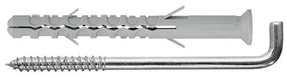 Дюбель с длинной распорной зоной KOELNER D8х140 мм с Г-крюком