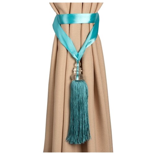 фото Арт узор кисть для штор камила, бирюзовый