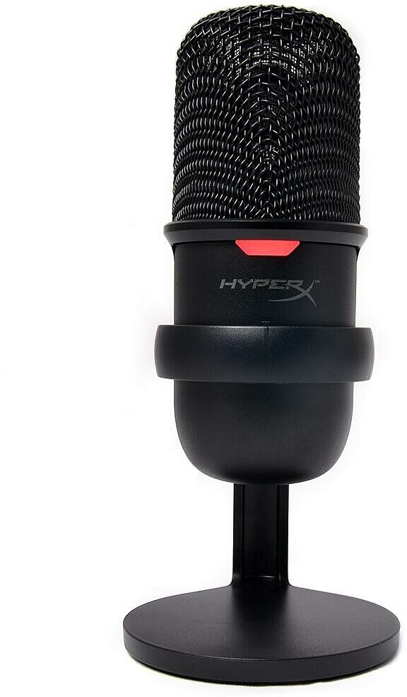 Микрофон проводной HyperX SoloCast, разъем: USB Type-C, черный