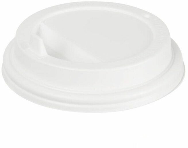 Крышка для стакана пластиковая с клапаном D=90мм, бел,100шт./уп. - фотография № 6