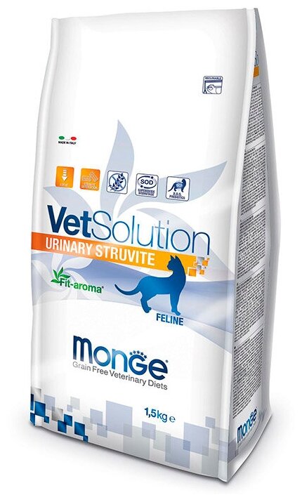 Monge VetSolution Cat Urinary Struvite диета для кошек Уринари Струвит 1,5 кг