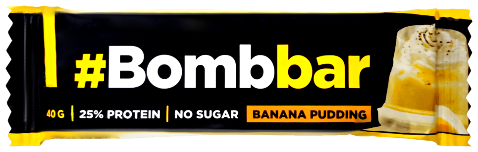 Батончик протеиновый BOMBBAR Банановый пудинг, в шоколаде, 40г