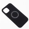 Защитный чехол для Apple iPhone 12 Pro Max бархатистый силиконовый с принтом Circles on Dark / Silicone Case - изображение