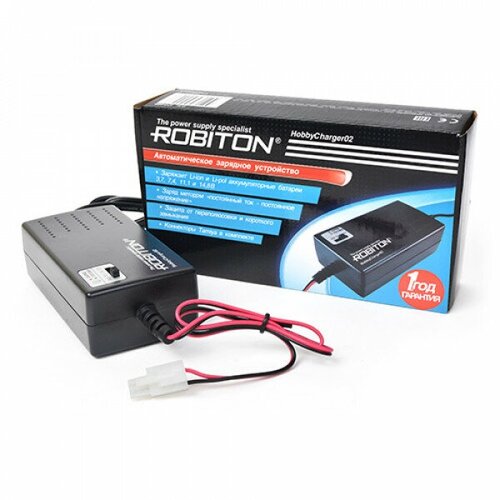 Зарядное устройство ROBITON HOBBYCHARGER02 для 1s 2s 3s 4s Li-Ion Li-Pol аккумуляторов напряжением 3.7 7.4 11.1 и 14.8 v