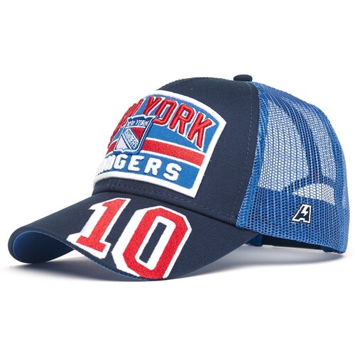 фото Бейсболка мужская с сеткой nhl new york rangers № 10 atributika & club, кепка нхл нью йорк рейнджерс с номером 10 атрибутика и клуб летняя