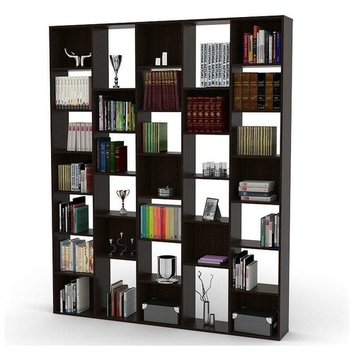 Стеллаж-перегородка для зонирования комнаты Магмебель Норд-57 венге