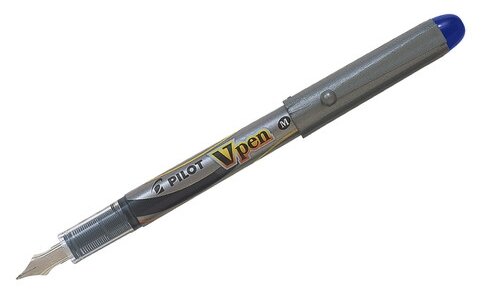Ручка перьевая Pilot "V-Pen", 0,58мм, синяя, одноразовая, 12 шт. в упаковке