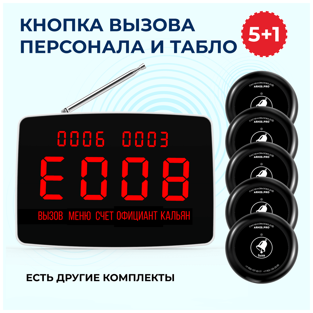 Табло ТАР 1 и кнопка Вызов