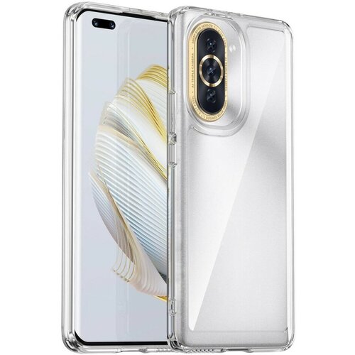 Накладка пластиковая для Huawei Nova 10 Pro с силиконовой окантовкой прозрачная luxury metal bumper case for huawei nova 7 pro case nova7 silm armor aluminum alloy protective frame case for huawei nova 7 se