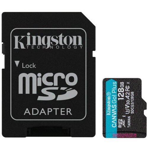 Карта памяти Kingston Canvas Go! Plus microSDXC UHS-I Cl10 +ад, SDCG3/128Gb