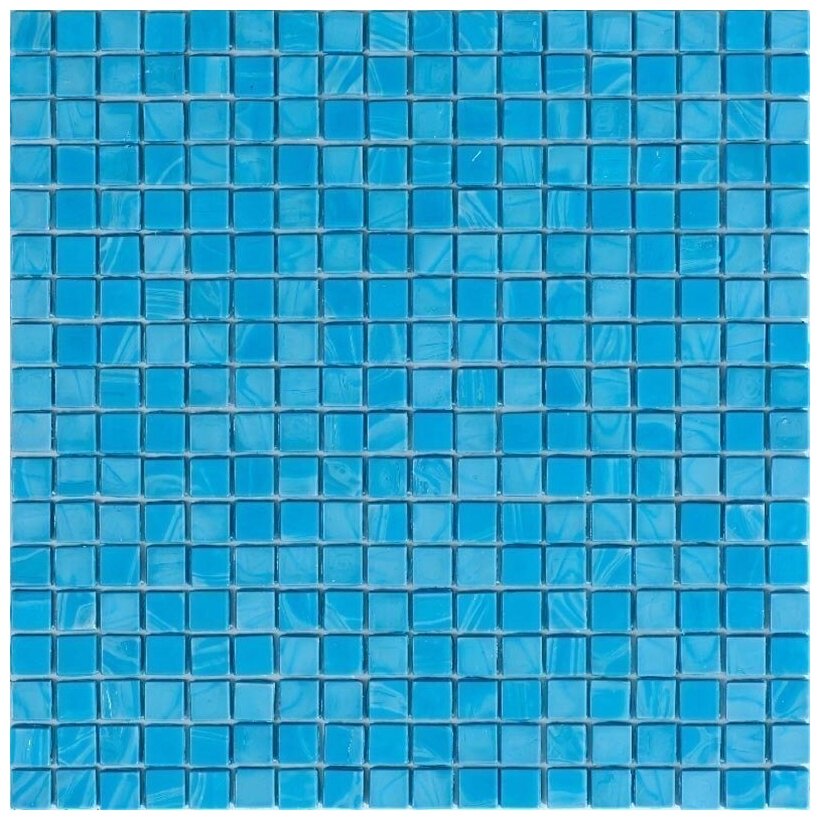 Мозаика Alma NB-BL548 из глянцевого цветного стекла размер 29.5х29.5 см чип 15x15 мм толщ. 4 мм площадь 0.087 м2 на бумаге
