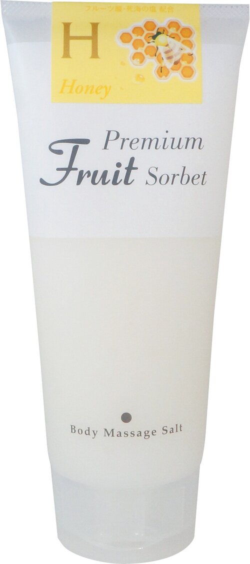 Премиальный фруктовый скраб-сорбет для тела на основе соли Cosmepro Premium Fruit Sorbet Body Massage Salt Honey, 500 г