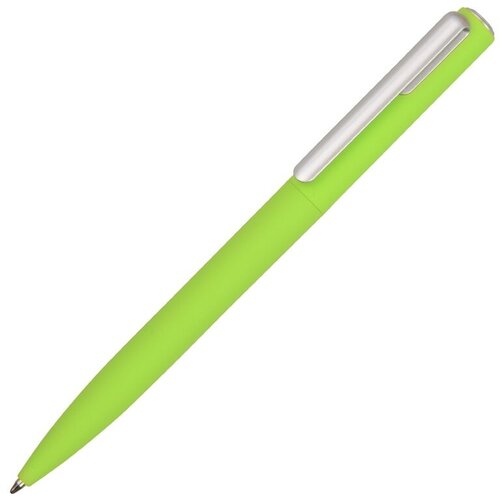 Ручка шариковая пластиковая Bon с покрытием soft touch, зеленое яблоко