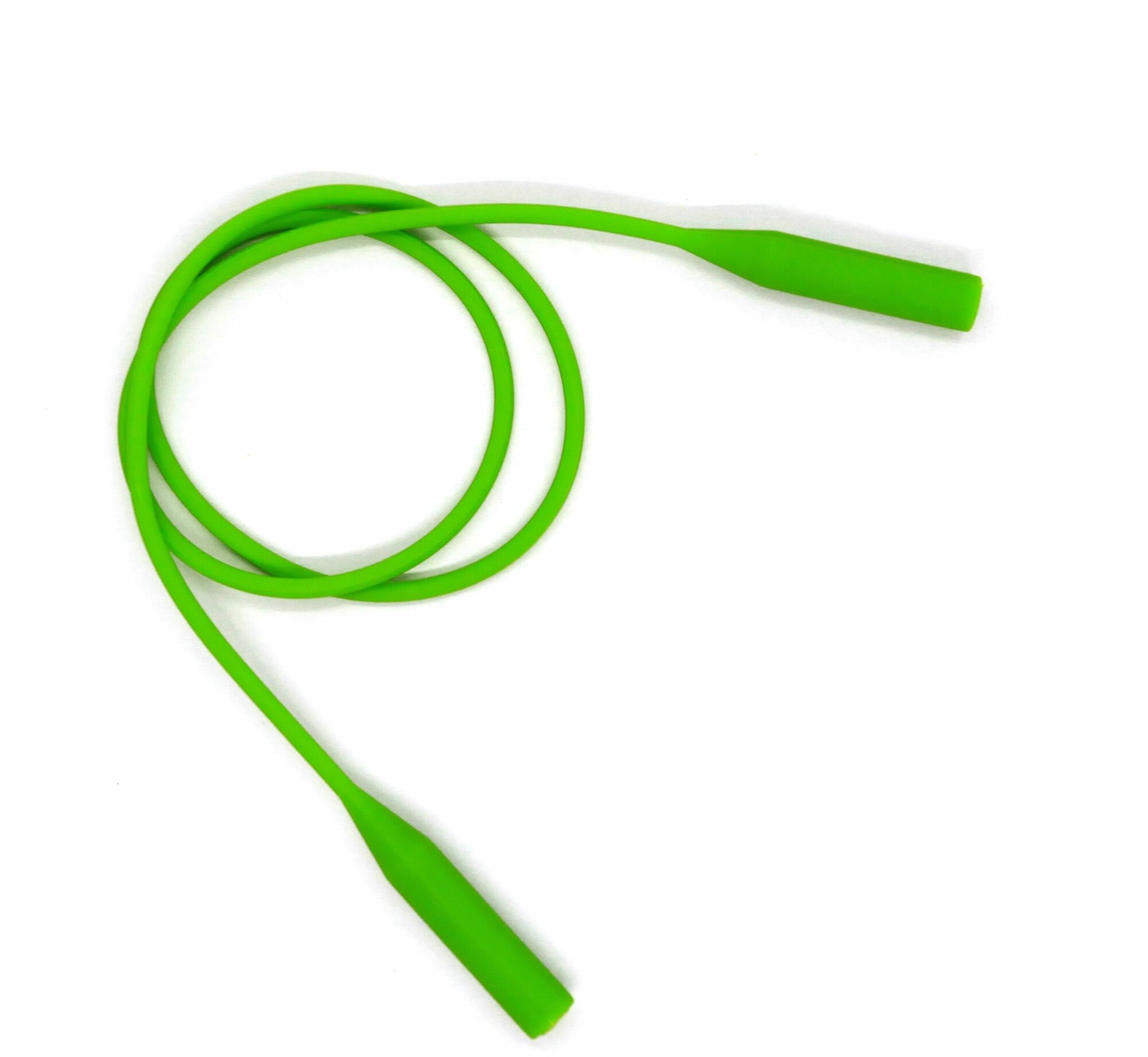 Шнурок держатель для очков силиконовый 50см, цвет зеленый