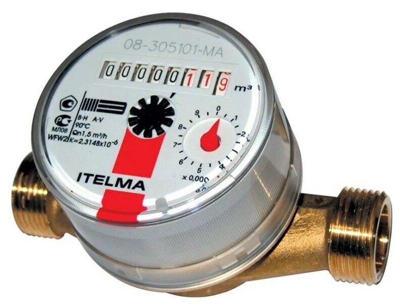 Счетчик для горячей воды ITELMA 1/2", 110 мм