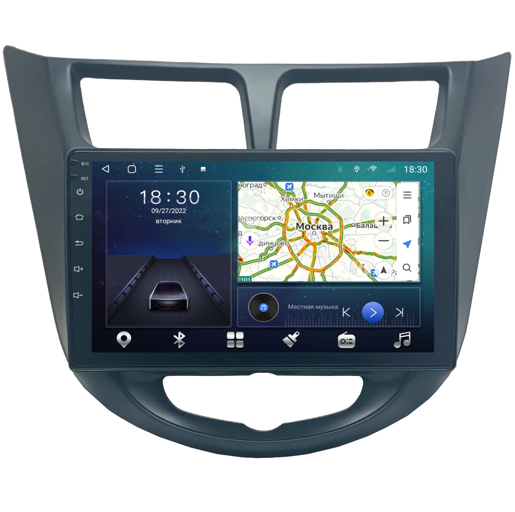 Магнитола CRS-300 Хендай Солярис 2011-2016 Hyundai Solaris - Android 11 - Процессор 8 ядерный - Carplay - DSP 36 полос - 4G(Sim)