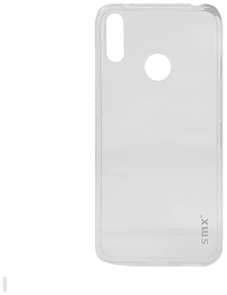 Чехол силиконовый из SMX на Huawei Y7 (2019) / Поликарбонатный / Прозрачный