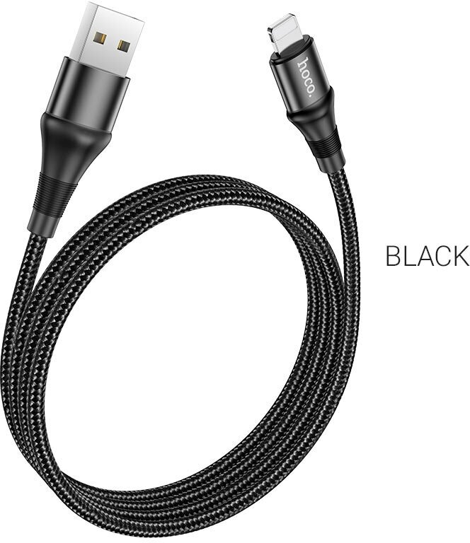 Кабель USB HOCO X50 Excellent USB - Lightning, 2.4А, 1 м, черный