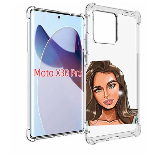 Чехол MyPads Девушка-с-зелеными-глазами для Motorola Moto X30 Pro задняя-панель-накладка-бампер
