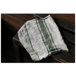 40х70 Льняное полотенце Line Green 1 полотенце - изображение