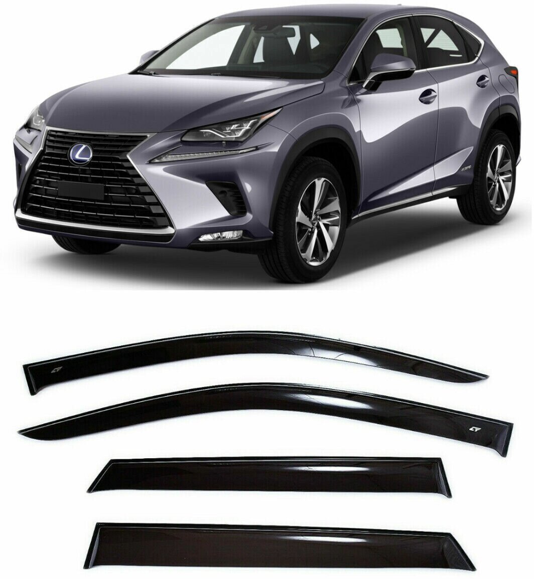 Дефлекторы боковых стекол Cobra Tuning на Lexus NX 2014- н. в. - Ветровики боковых окон для Лексус НХ 2014- н. в.