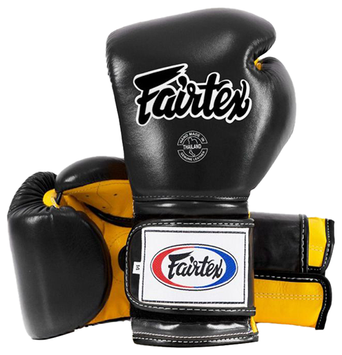 Боксерские перчатки Fairtex Mexican Style BGV9 Black/Yellow (12 унций)