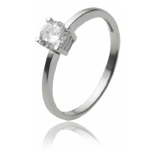 фото Top crystal кольцо с фианитом, серебряное 40445146, размер 15.5