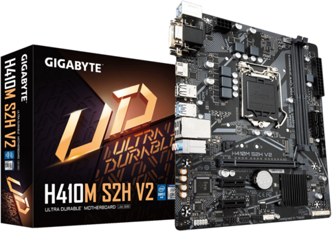 Материнская плата GIGABYTE H410M S2H V2, Socket1200, Intel H470, mATX