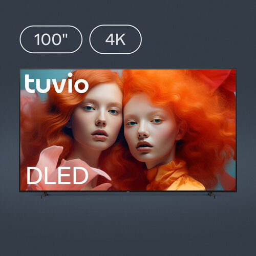 100 Телевизор Tuvio 4K ULTRA HD DLED Frameless на платформе YaOS TD100UFBSV1 черный 199990₽