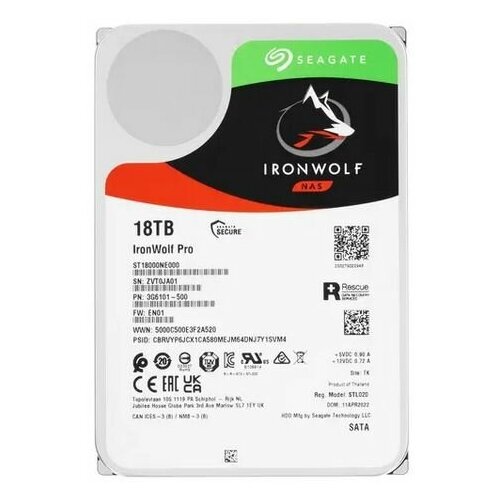 35 18 ТБ Жесткий диск Seagate IronWolf Pro ST18000NE000 6090400₽
