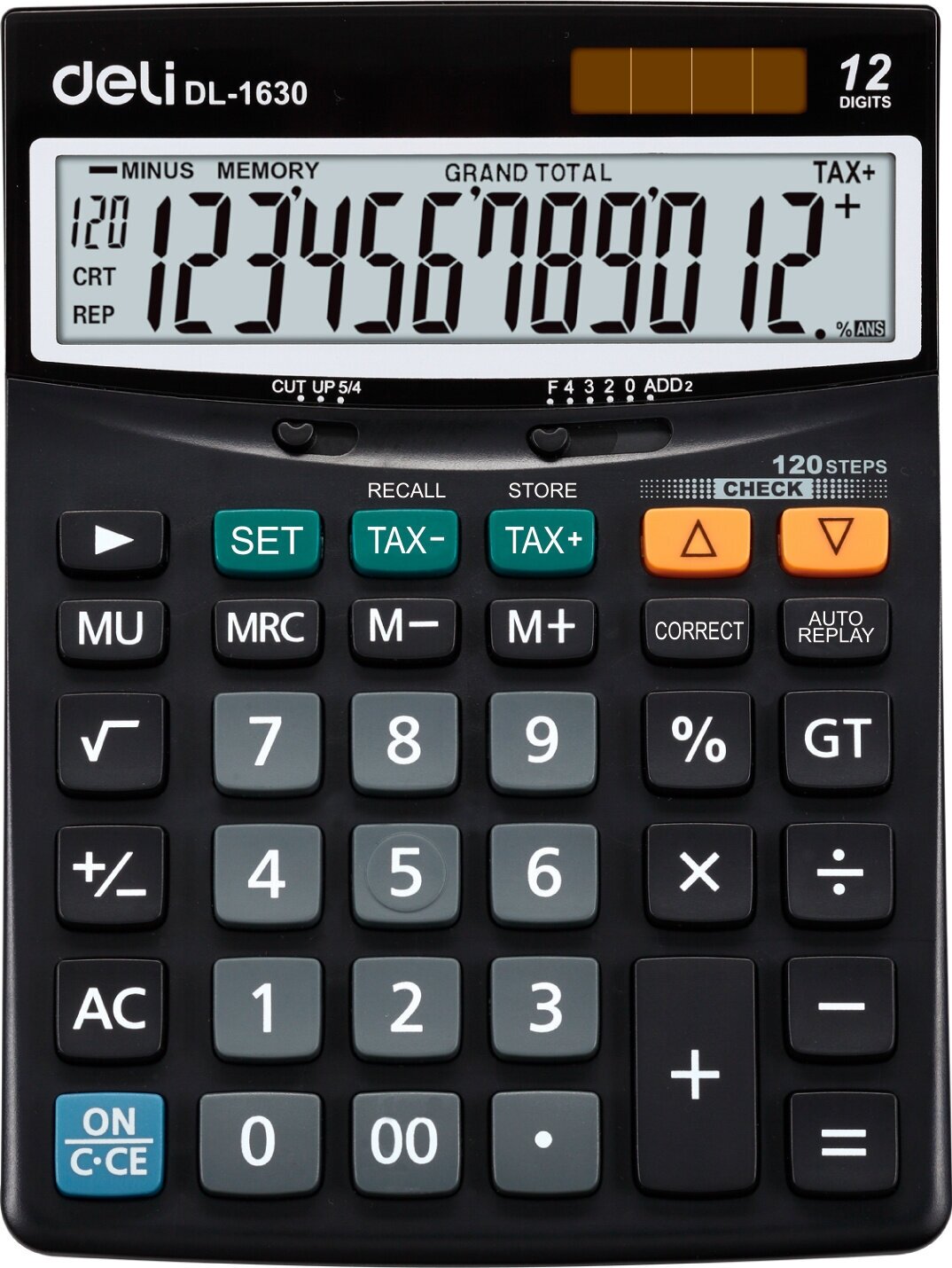Калькулятор настольный Deli Core E1630 черный - фото №1