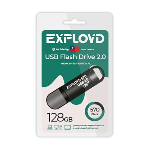 USB Flash Drive 128Gb - Exployd 570 EX-128GB-570-Black usb flash drive 128gb exployd 570 ex 128gb 570 black