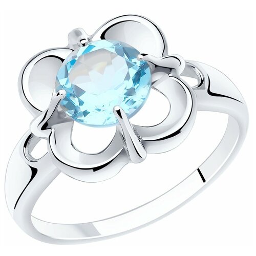 фото Diamant кольцо из серебра с топазом 94-310-00713-1, размер 17.5