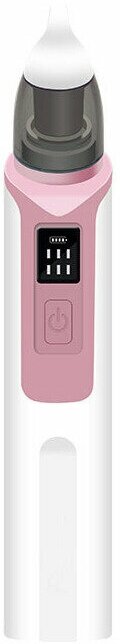 Аспиратор электрический назальный детский соплеотсос розовый (2 в 1 вакуумная чистка)