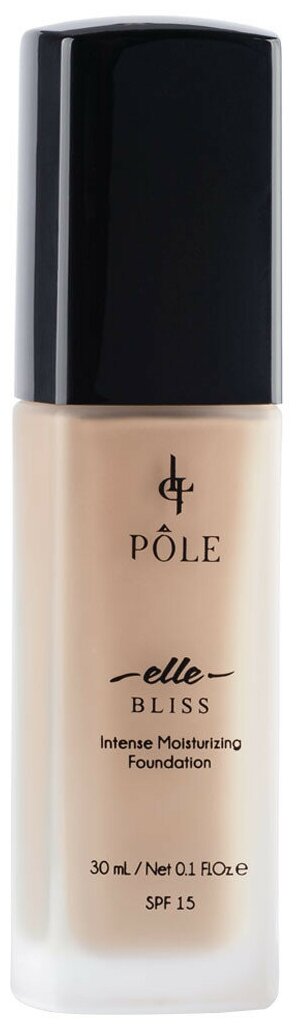 Pole Тональный крем Elle Bliss Intense Moisturizing, SPF 15, 30 мл, оттенок: 02 Almond