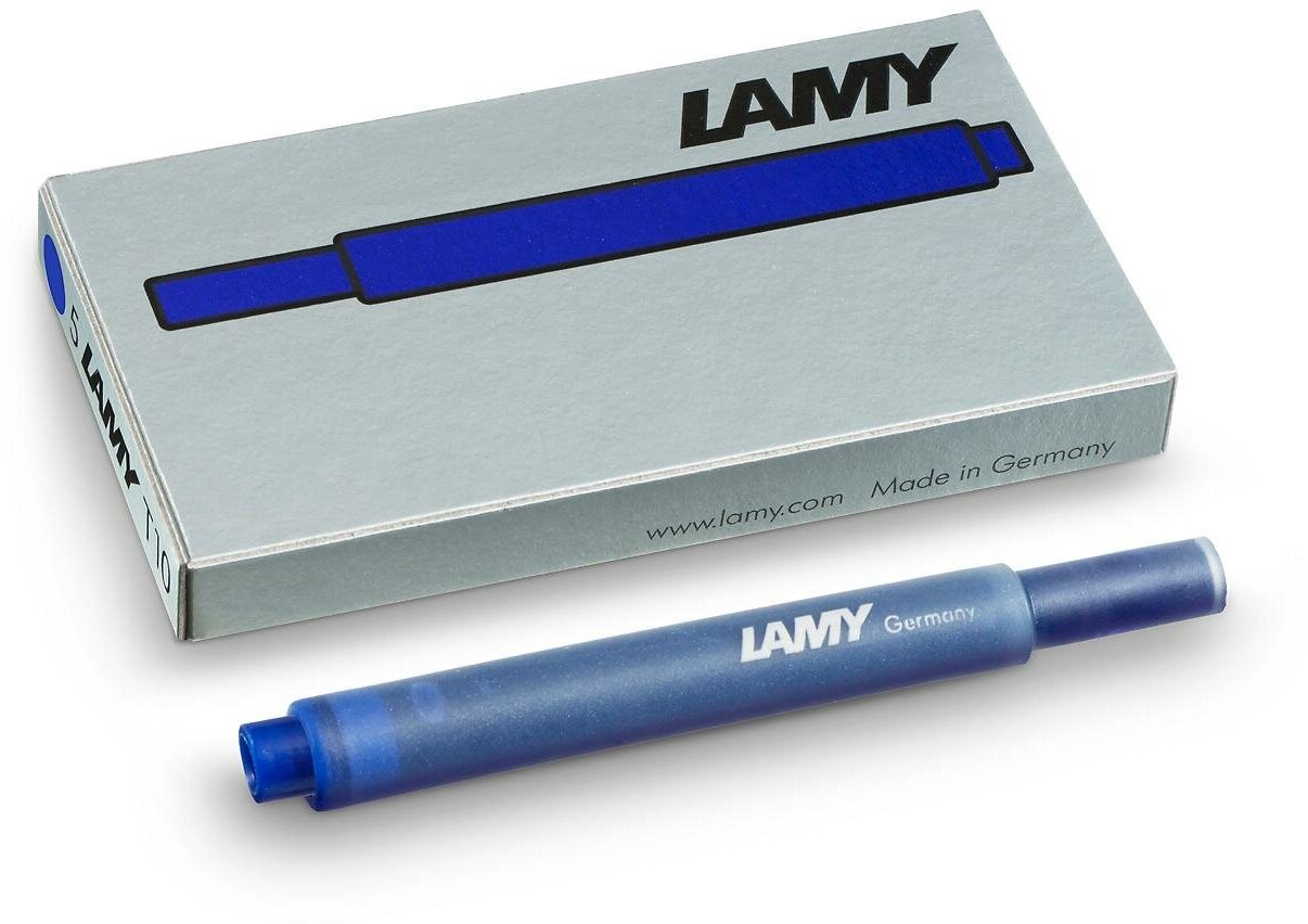 Картридж чернильный для перьевой ручки LAMY T10, Синий, 5 шт./уп, 1602077