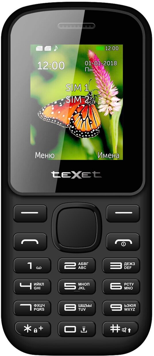 Мобильный телефон teXet TM-130 Black/Red