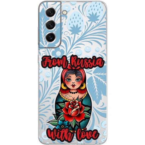 Силиконовый чехол Mcover для Samsung Galaxy S21 FE с рисунком Matreshka from Russia силиконовый чехол mcover для samsung galaxy a31 с рисунком matreshka from russia